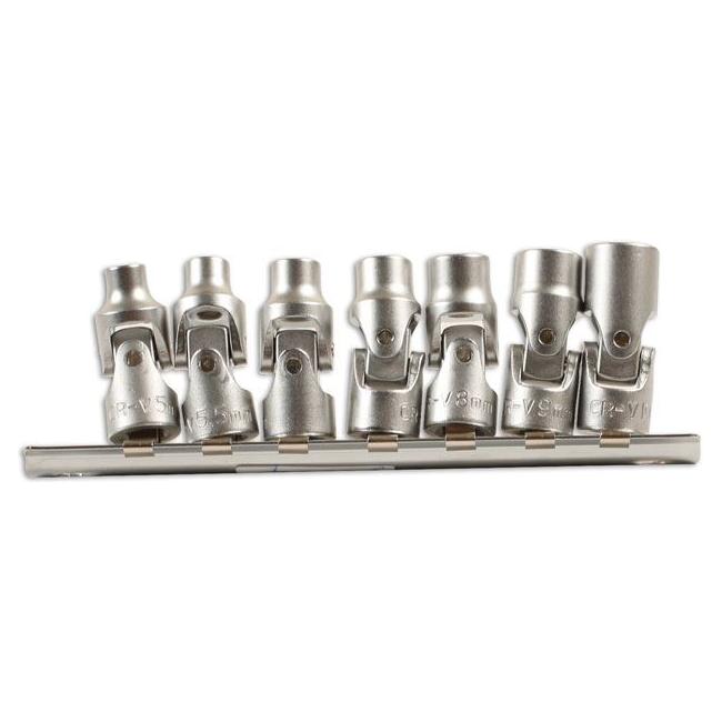 Laser Universal Joint Socket Set 1/4"D 7pc 7024 Laser - Town Tools 