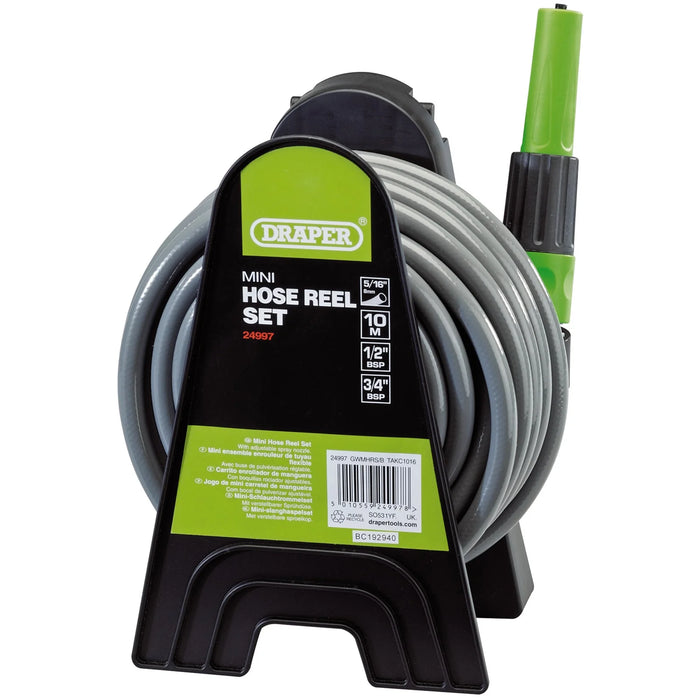 Draper Mini Hose Reel Set, 8mm Bore, 10m - GWMHRS/B