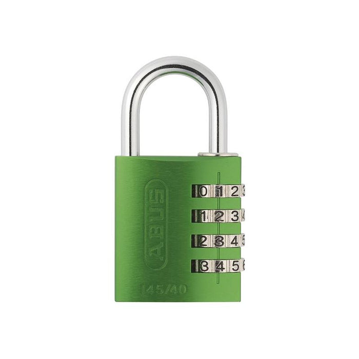 Abus Mechanical 145/40 40mm Aluminium Combination Padlock Green 49531 ABUS Mechanical - Town Tools