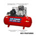 Sealey 270L Belt Drive Air Compressor with Cast Cylinders 7.5hp 3ph 2-Stage Sealey - Town Tools 