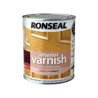Ronseal Interior Varnish Quick Dry Gloss Deep Mahogany 250ml
