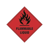 Scan Flammable Liquid - Self Adhesive Vinyl Sign 100 x 100mm