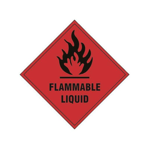 Scan Flammable Liquid - Self Adhesive Vinyl Sign 100 x 100mm Scan - Town Tools