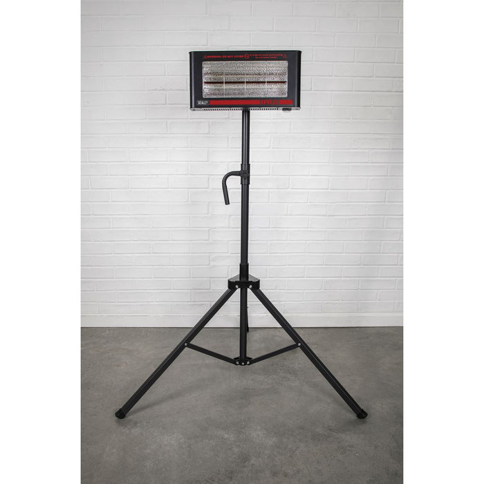 Sealey Infrared Quartz Heater with Tripod Stand 230V 1.2kW IR12CT Sealey - Town Tools 