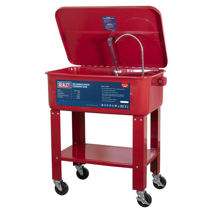 Sealey Mobile Parts Cleaning Tank 50L SM28 Sealey - Town Tools 