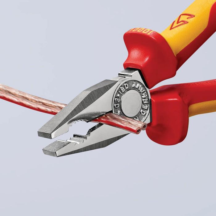 KNIPEX 03 06 180 T BK Combination Pliers, 180mm - 03 06 180 T BK