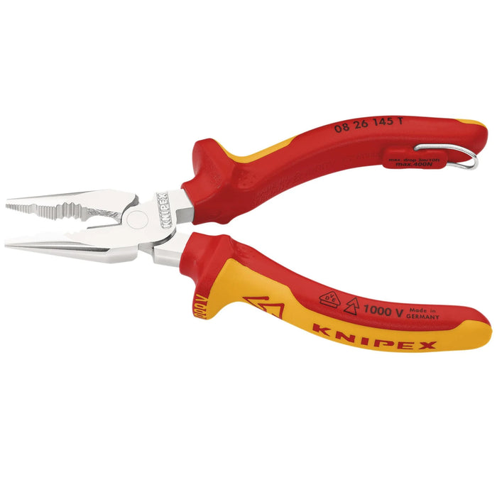 KNIPEX 08 26 145 T BK Needle-Nose Combination Pliers, 145mm - 08 26 145 T BK