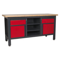 Sealey Workstation with 2 Drawers 2 Cupboards & Open Storage AP1905A