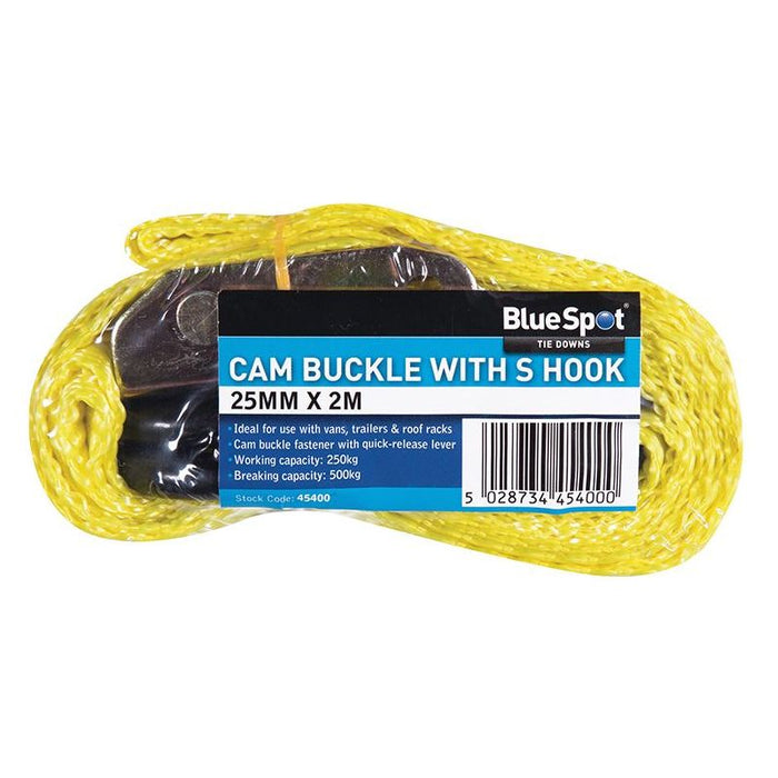 Bluespot Tools S-Hook Cam Buckle 25mm x 2m BlueSpot Tools - Town Tools