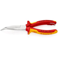 KNIPEX 26 26 200 T BK Snipe Nose Side Cutting Pliers, 200mm - 26 26 200 T BK