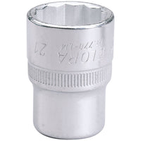 Draper Elora Bi-Hexagon Socket, 1/2" Sq. Dr., 21mm 24666