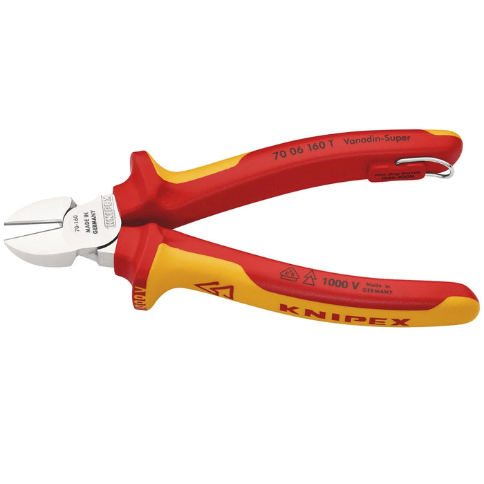 KNIPEX 70 06 160 T VDE Diagonal Cutter, 160mm - 70 06 160 T BK