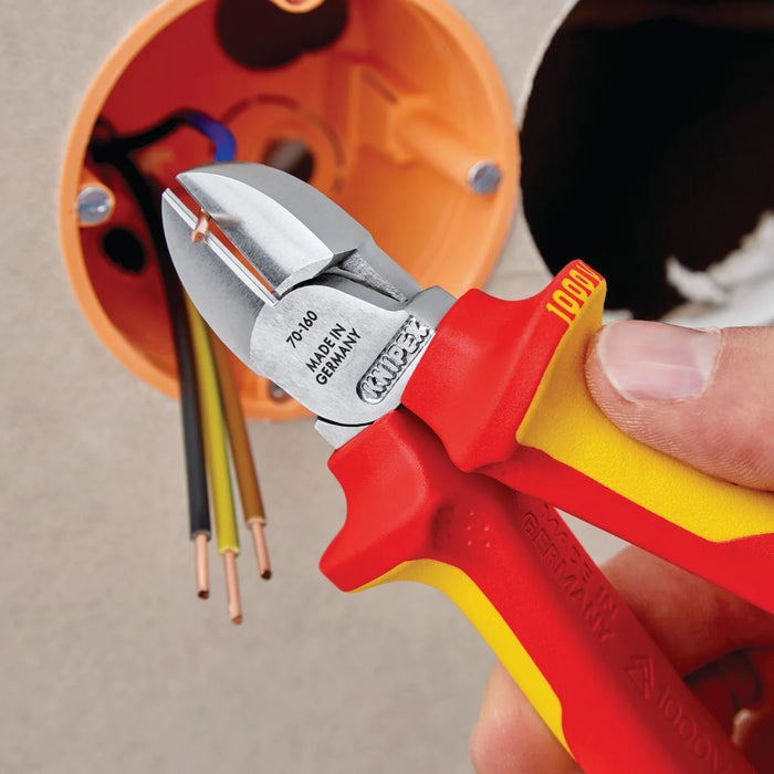 KNIPEX 70 06 160 T VDE Diagonal Cutter, 160mm - 70 06 160 T BK