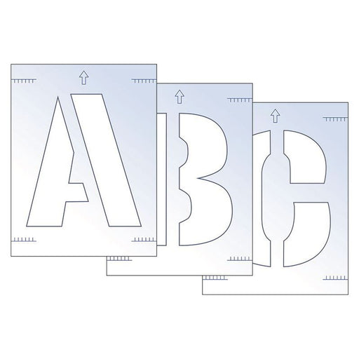 Scan Letter Stencil Kit 300mm Scan - Town Tools