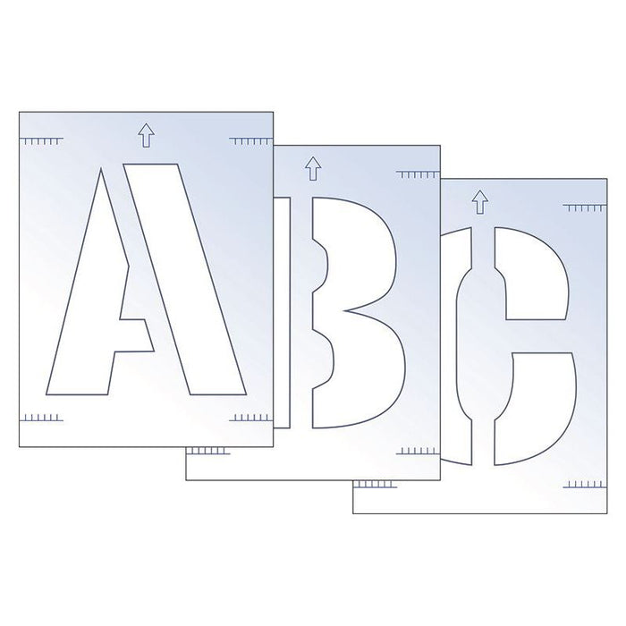 Scan Letter Stencil Kit 300mm Scan - Town Tools