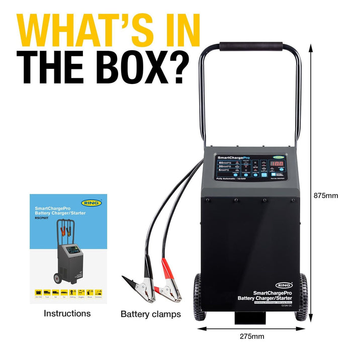 Ring Smartchargepro Trolley 60A 12/24V RSCP60T - Efficient Charging Ring Automotive - Town Tools 