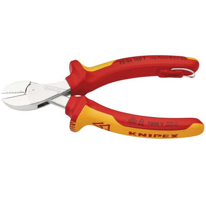 KNIPEX 73 06 160 T BK X-Cut® VDE Compact Diagonal Cutter, 160mm - 73 06 160 T BK