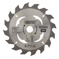 Draper TCT Cordless Construction Circular Saw Blade for Wood &