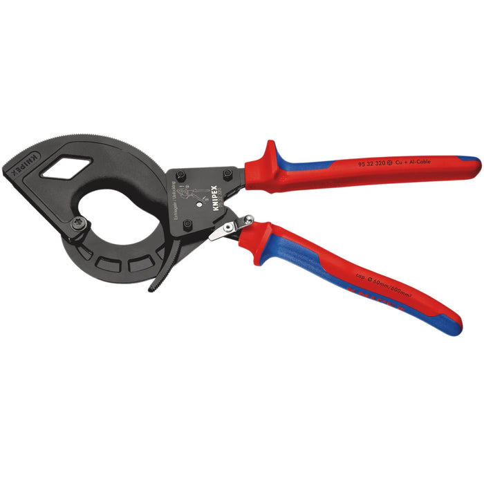 KNIPEX 95 32 320 Cable Cutter, Ratchet Principle, 3-Stage, 320mm - 95 32 320
