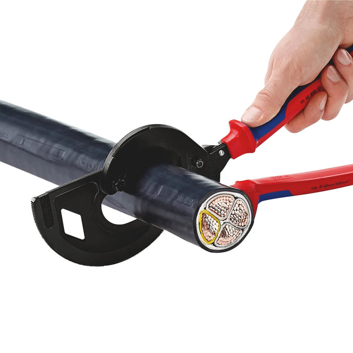 KNIPEX 95 32 320 Cable Cutter, Ratchet Principle, 3-Stage, 320mm - 95 32 320