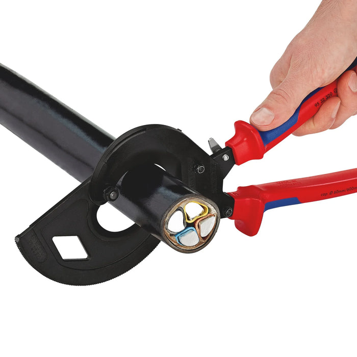 KNIPEX 95 32 320 Cable Cutter, Ratchet Principle, 3-Stage, 320mm - 95 32 320
