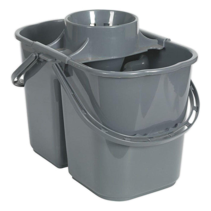 Sealey Mop Bucket 15L 2 Compartment BM07 Sealey - Town Tools 