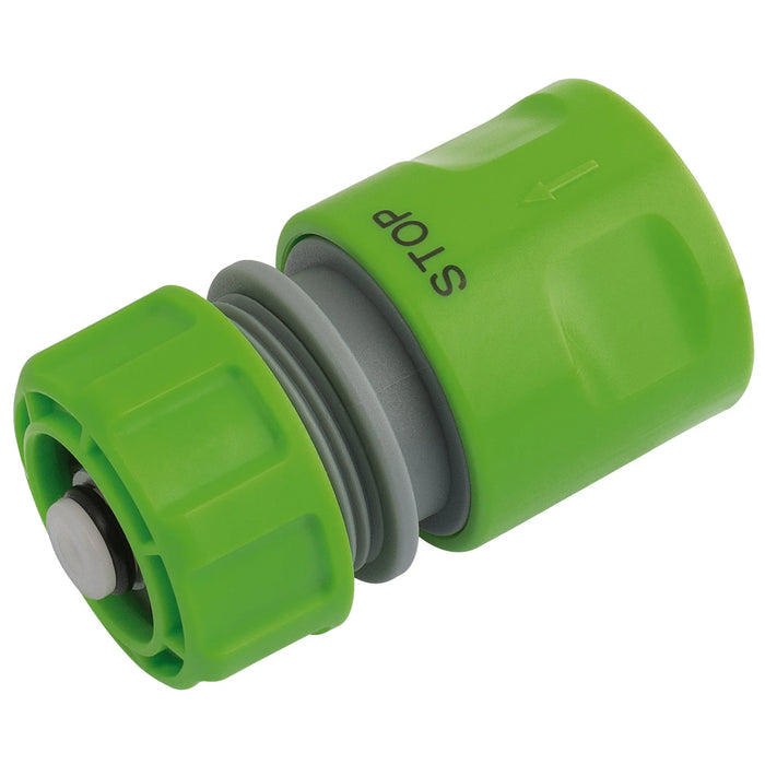 Draper Garden Hose Connector with Water Stop Feature, 1/2" - GWPPHC2