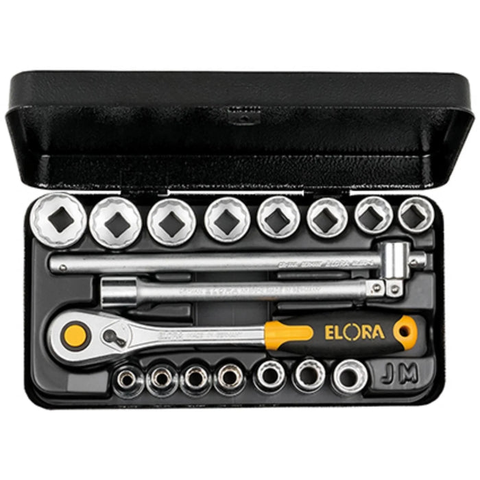 Elora Metric Socket Set, 3/8" Sq. Dr. (18 Piece) - 870-JMU