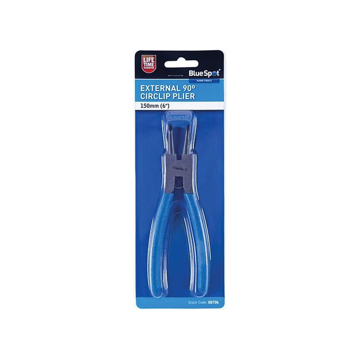 Bluespot Tools Circlip Pliers External Bent 90⁰ Tip 150mm (6in) BlueSpot Tools - Town Tools