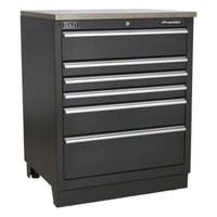 Sealey Modular Floor Cabinet 6 Drawer 775mm Heavy-Duty APMS03