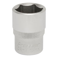 Sealey WallDrive Socket 15mm 3/8"Sq Drive S3815