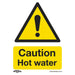 Sealey Warning Safety Sign Caution Hot Water Self-Adhesive Vinyl Pack of 10 Sealey - Town Tools 