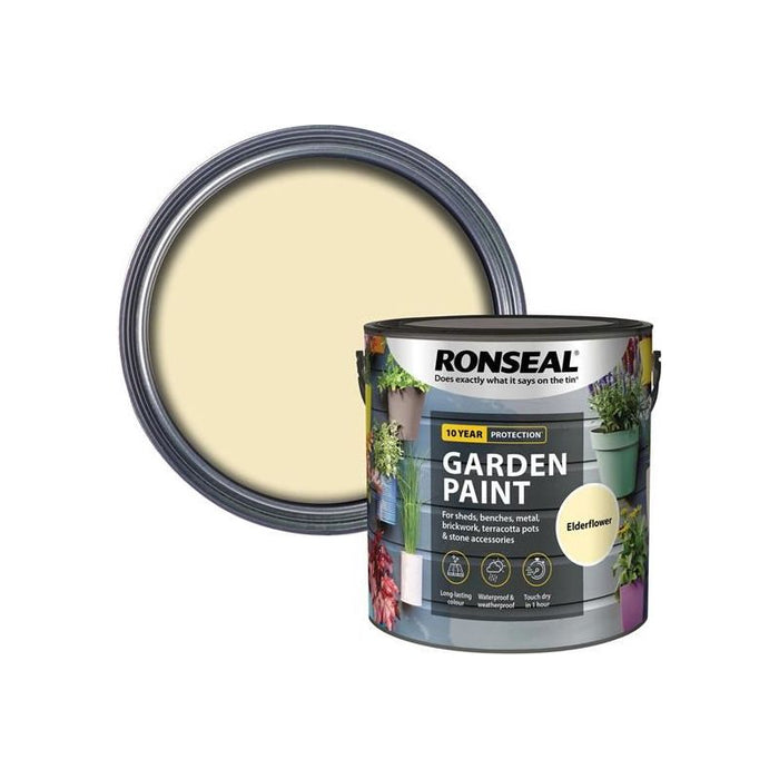 Ronseal Garden Paint Elderflower 2.5 litre Ronseal - Town Tools