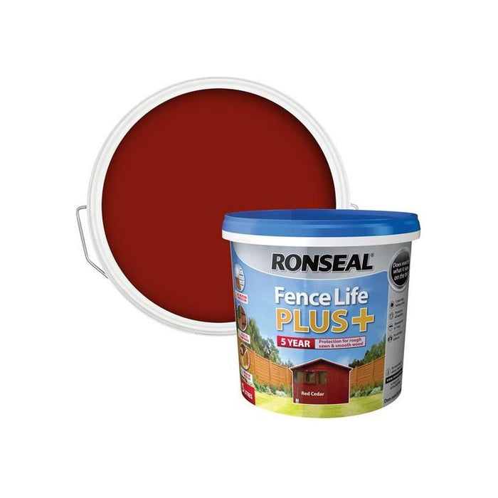 Ronseal Fence Life Plus+ Red Cedar 5 litre Ronseal - Town Tools