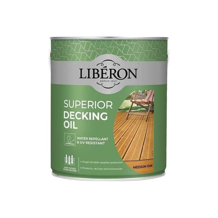 Liberon Superior Decking Oil Medium Oak 2.5 litre Liberon - Town Tools