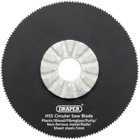 Draper HSS Circular Saw Blade, Diameter, 18tpi 63-88mm