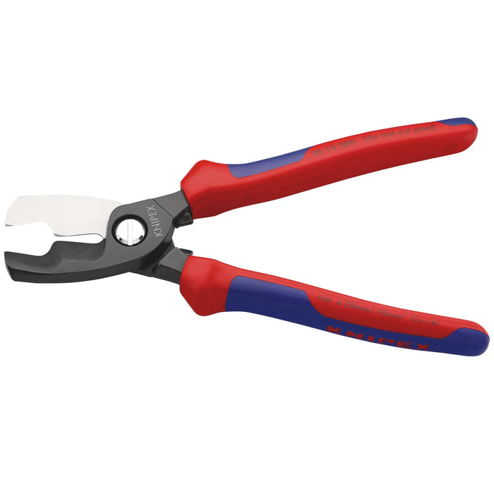 KNIPEX 95 12 200 SB Cable Shears with Twin Cutting Edge, 200mm - 95 12 200 SB