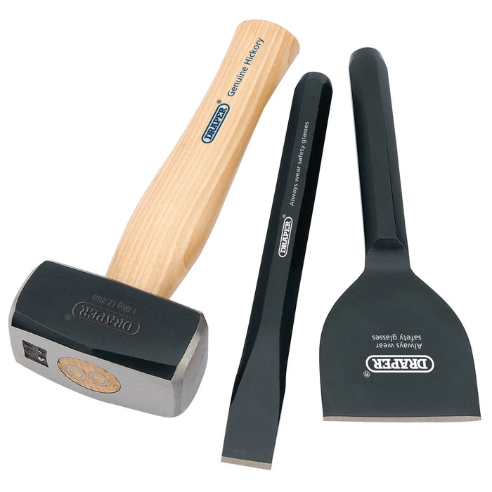 Draper Builders Kit with Hickory Handle (3 Piece) - CCB