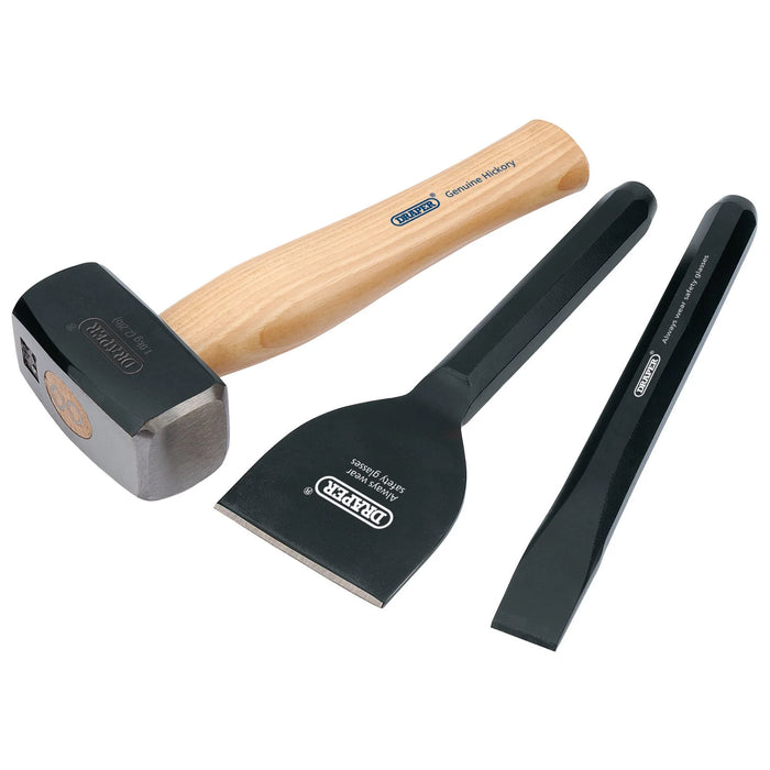 Draper Builders Kit with Hickory Handle (3 Piece) - CCB