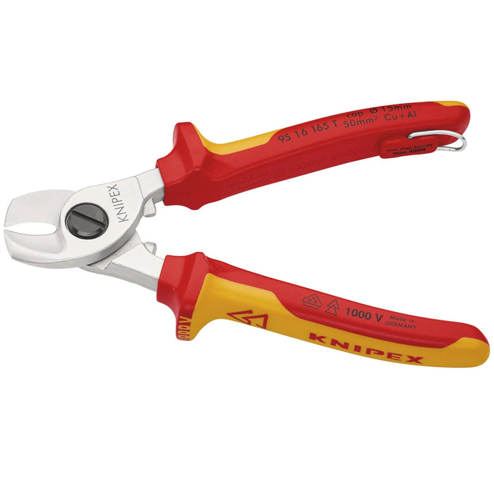 KNIPEX 95 16 165 T BK VDE Cable Shears, 165mm - 95 16 165 T BK