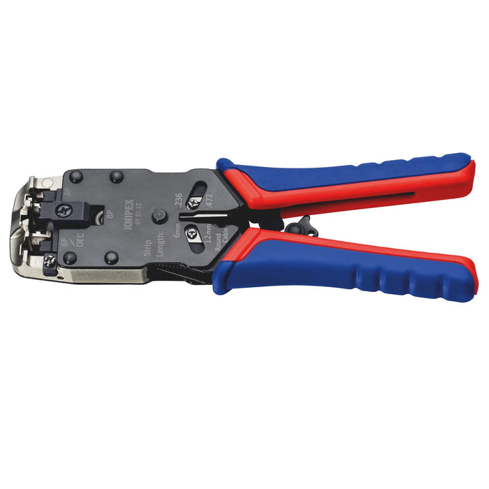 KNIPEX 97 51 12 SB Crimping Pliers for Western plugs, 200mm - 97 51 12 SB