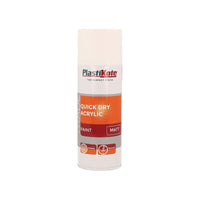 Plastikote Trade Quick Dry Acrylic Spray Paint Matt White 400ml