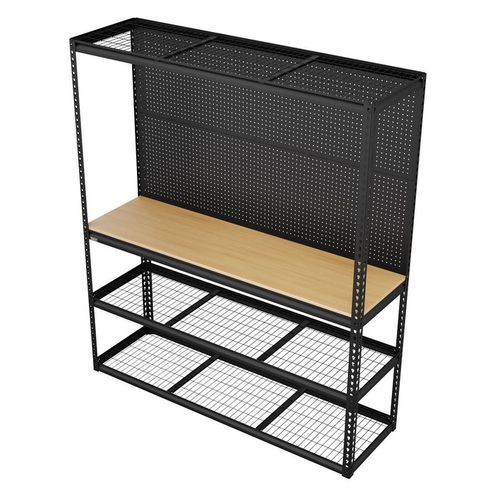 Heavy-Duty Modular Workbench Racking & Pegboard 1820mm 300kg Capacity Per Level Sealey - Town Tools 