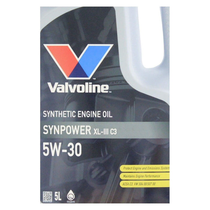 Valvoline SynPower XL-III C3 5W-30 5W30 Fully Synthetic Engine Oil - 5 Litres 5L Valvoline - Town Tools 