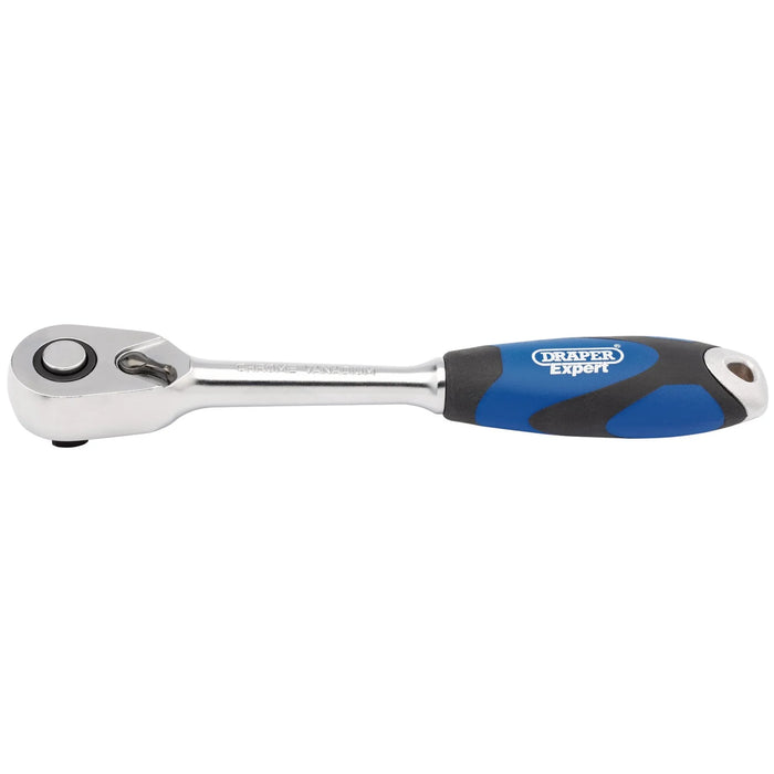Draper Expert Soft Grip Reversible Ratchet, Sq. Dr., 72 Tooth 1-3