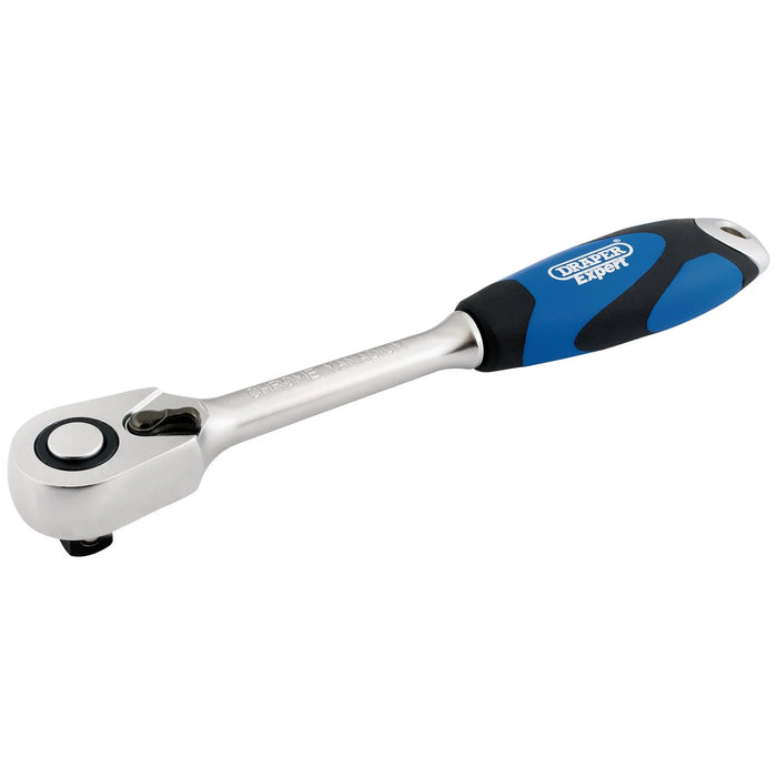 Draper Expert Soft Grip Reversible Ratchet, Sq. Dr., 72 Tooth 1-3