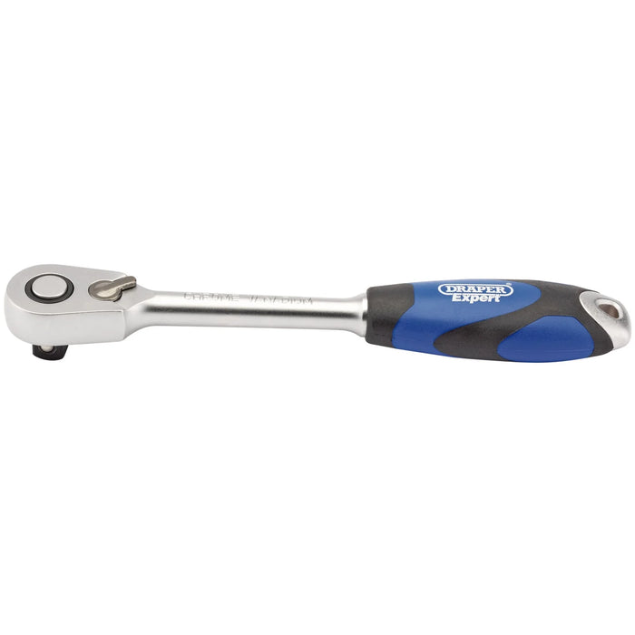 Draper Expert 60 Tooth Micro Head Reversible Soft Grip Ratchet, Sq. Dr. 1-3