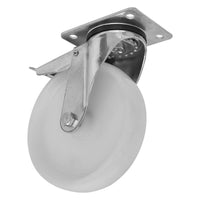 Sealey Heavy-Duty Nylon Castor Wheel Swivel with Total Lock125mm Trade