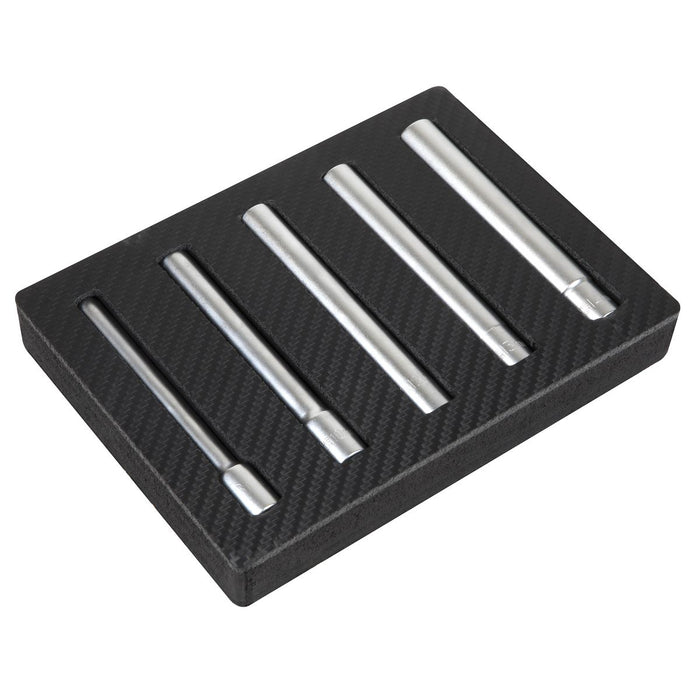 Sealey Extra-Deep Socket Set 3/8"Sq Drive 8, 10, 12, 13, 14mm 5pc SX814 Sealey - Town Tools 