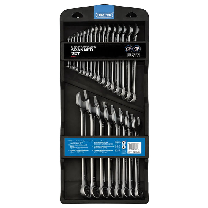 Draper HI-TORQ® Metric Combination Spanner Set (25 Piece) - 8235/25/MM